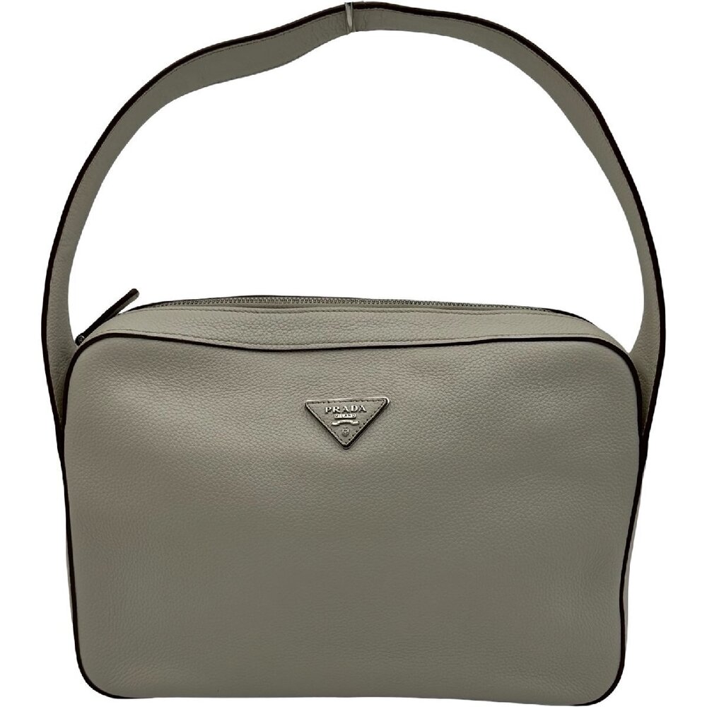 Prada Hobo Bag White Leather Shoulder